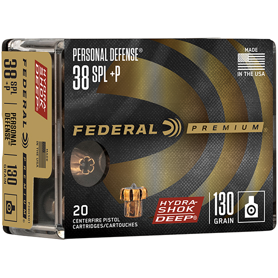 FED PREMIUM 38SPL+P JHP 130GR HYDRA-SHOK 20/10 - Ammunition